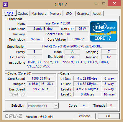 Features of CPU-Z