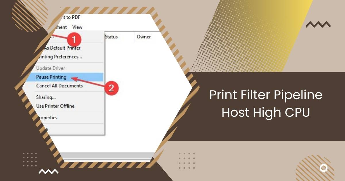 Print Filter Pipeline Host High CPU