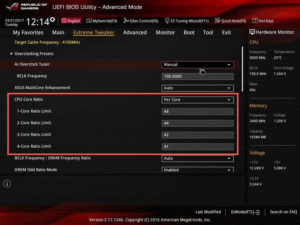 Purpose of CPU Flex Ratio Override