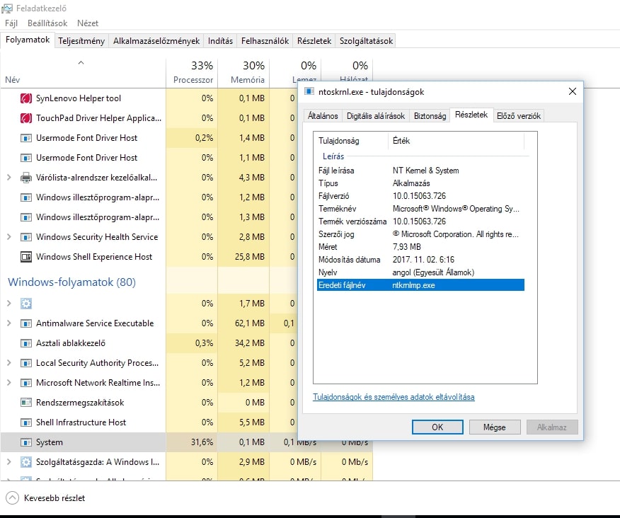 High CPU usage ntoskml.exe process malware